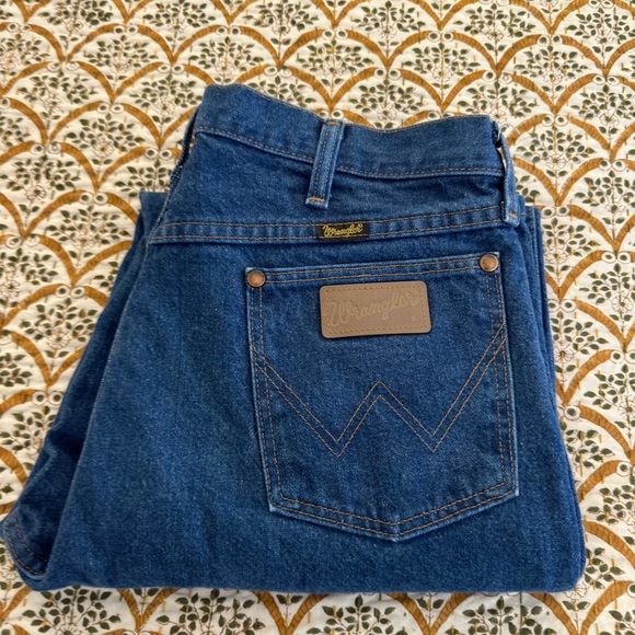 Vintage Dark Wash Wrangler Cowboy Cut Jeans 34x30 - Picture 1 of 8